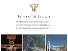 Tablet Screenshot of friarsofstfrancis.org
